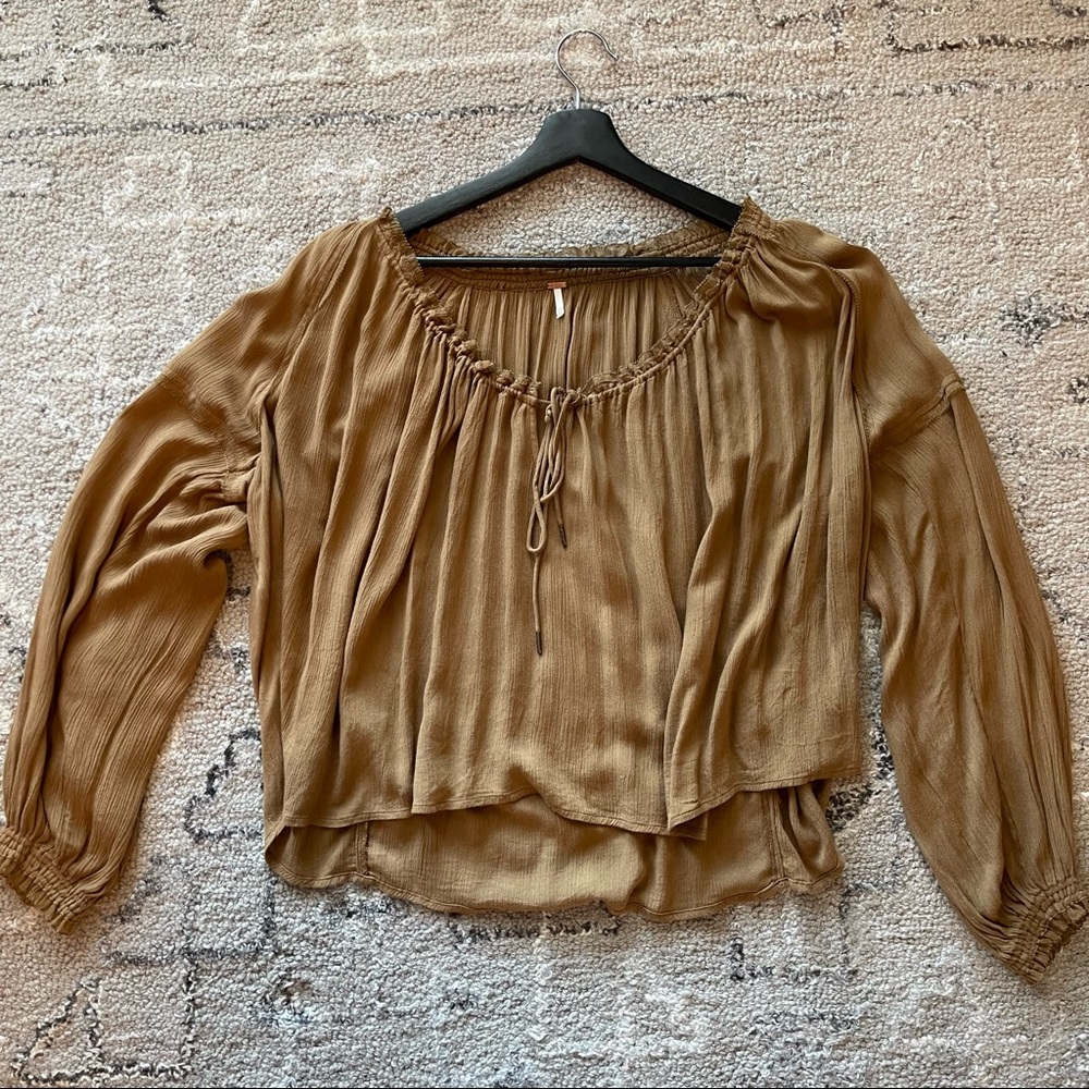 Free People Banda Blouse S Ginger Snap